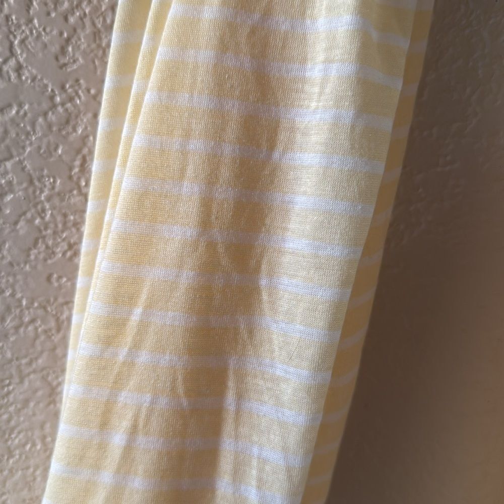 NWT Jenni Light Yellow Striped Wrap Scarf one size wear in multiple ways - Picture 4 of 11